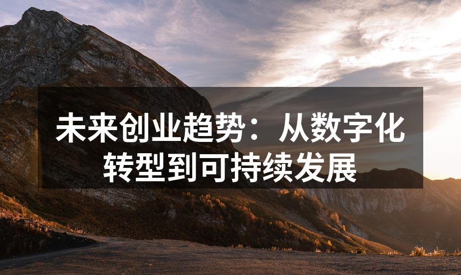 数字化转型助力创业新模式